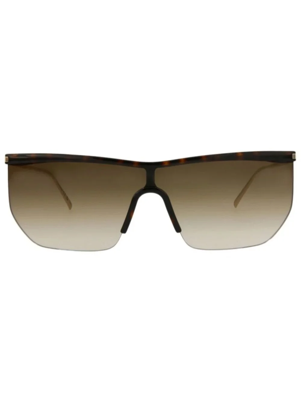 New Saint Laurent Women's Sunglasses Shield Wrap Injection Frame Havana Gold